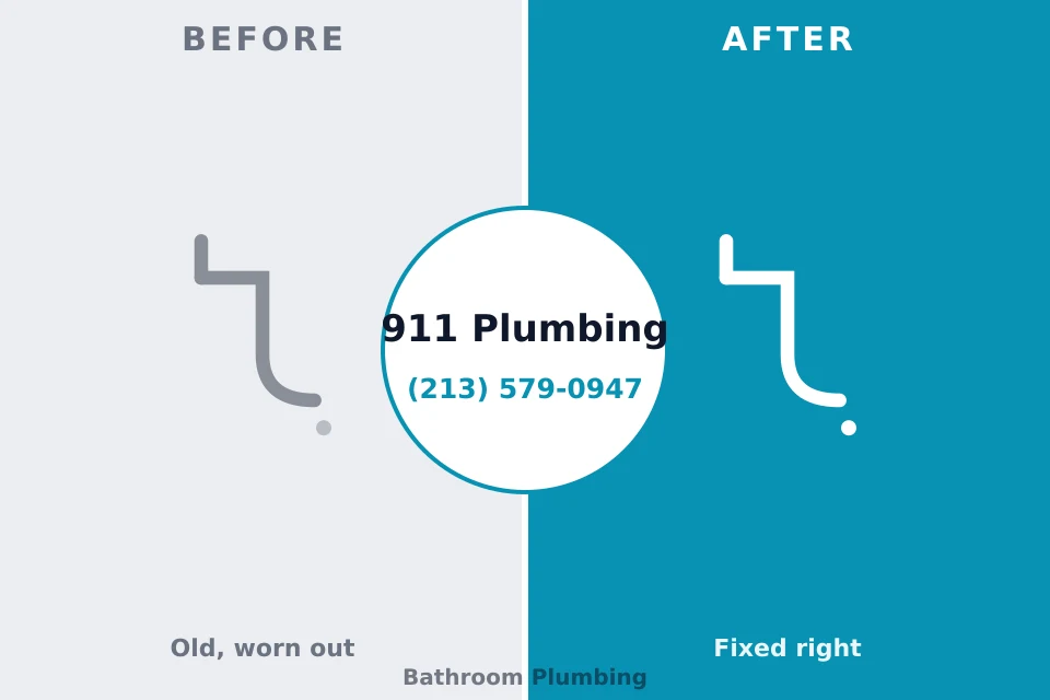 Before and after: plumbing repair Potosi, MO